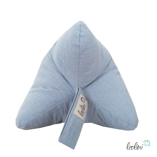 Leseknochen MUSSELIN Double Gauze | HELLBLAU| personalisierbar mit Namensstickerei Leolini - 2