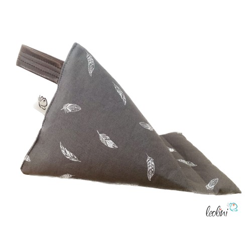 Handysitzsack | FEDERN GRAU aus Baumwolle | Stützkissen für Smartphone und Tablet  - 2