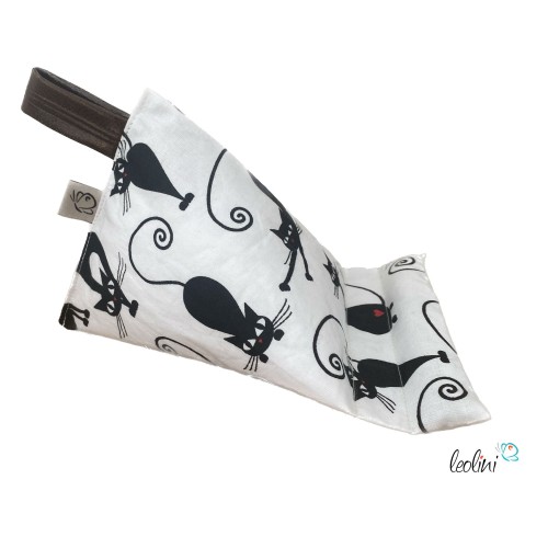 Handysitzsack | CRAZY CATS aus Baumwolle | Katzen Stützkissen für Smartphone und Tablet  - 2