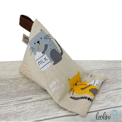 Handysitzsack Katzen | COOL CATS aus Baumwolle | Stützkissen für Smartphone und Tablet  - 3
