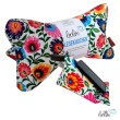 Handysitzsack | FLOWER POWER ROT aus Baumwolle | Stützkissen für Smartphone und Tablet  - 5