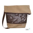 Foldover Tasche mit BLUMEN Stickerei | mit Außenfach Leolini - 1