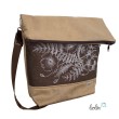 Foldover Tasche mit BLUMEN Stickerei | mit Außenfach Leolini - 2
