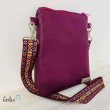 Kleine Umhängetasche LILA mit gemustertem Gurtband | Kleine LEOS Leolini - 5