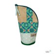 Stehende Stiftetasche Leo | Federpennal Federmäppchen Ornamente grün | personalisierbar mit Namen Leolini - 7
