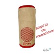 Stehende Stiftetasche Leo | Federpennal Federmäppchen Blume des Lebens ROT | personalisierbar mit Namen Leolini - 2