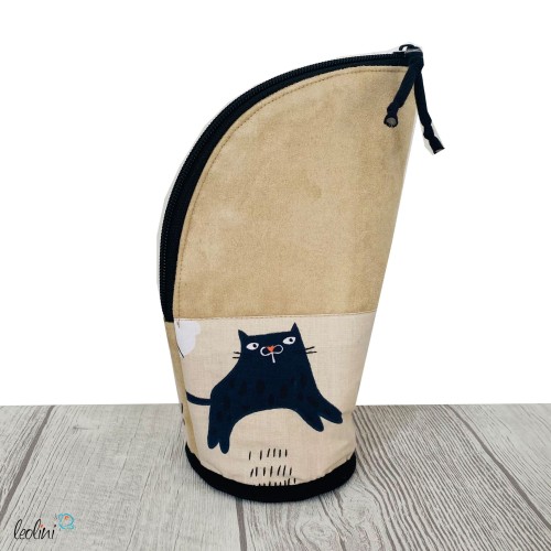 Stehende Stiftetasche Leo | Federpennal Federmäppchen Cool Cats | personalisierbar mit Namen Leolini - 5