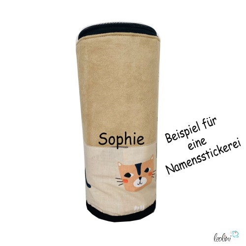 Stehende Stiftetasche Leo | Federpennal Federmäppchen Cool Cats | personalisierbar mit Namen Leolini - 3