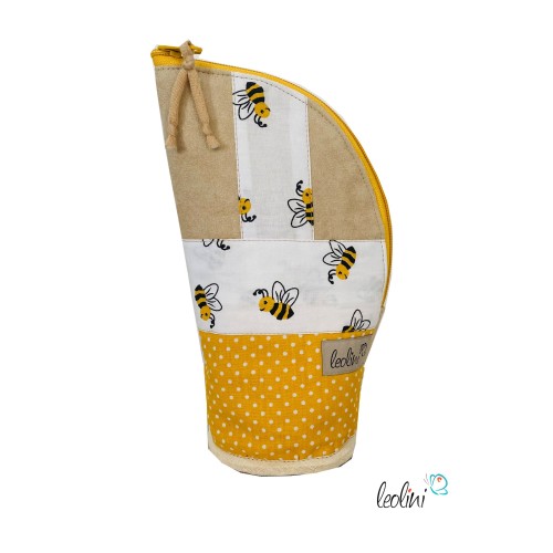 Stehende Stiftetasche Leo | Federpennal Federmäppchen Bienen | personalisierbar mit Namen Leolini - 7