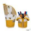 Stehende Stiftetasche Leo | Federpennal Federmäppchen Bienen | personalisierbar mit Namen Leolini - 1