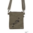 Kleine Umhängetasche TAUPE mit fliegenden Pusteblumen | mit gemustertem Gurtband | Kleine LEOS Leolini - 2