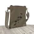 Kleine Umhängetasche TAUPE mit fliegenden Pusteblumen | mit gemustertem Gurtband | Kleine LEOS Leolini - 5