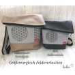 Mini Foldover Tasche Blume des Lebens Stickerei grün Leolini - 8