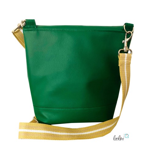 Mini Foldover Tasche Blume des Lebens Stickerei grün Leolini - 2