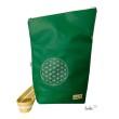 Mini Foldover Tasche Blume des Lebens Stickerei grün Leolini - 3