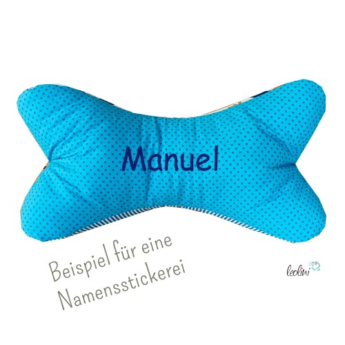 Leseknochen personalisierbar | Nackenkissen HASE FUCHS UND BÄR | handgemacht von Leolini Leolini - 4
