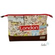 Große Kosmetiktasche | Kulturbeutel mit vielen Fächern CITY MAP | Handarbeit von Leolini  - 2