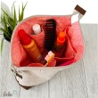 Große Kosmetiktasche | Kulturbeutel mit vielen Fächern GÄNSEBLÜMCHEN | Handarbeit von Leolini  - 6