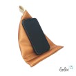 Handysitzsack DELUXE | Lederimitat KUPFER metallic | Stützkissen für Smartphone und Tablet  - 1