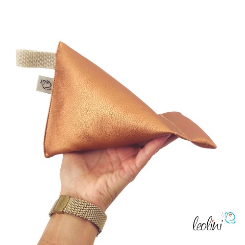 Handysitzsack DELUXE | Lederimitat KUPFER metallic | Stützkissen für Smartphone und Tablet  - 2