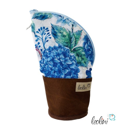 Stehende Stiftetasche Leo | Federpennal Schminktasche HORTENSIEN | Lederimitat Leolini - 4