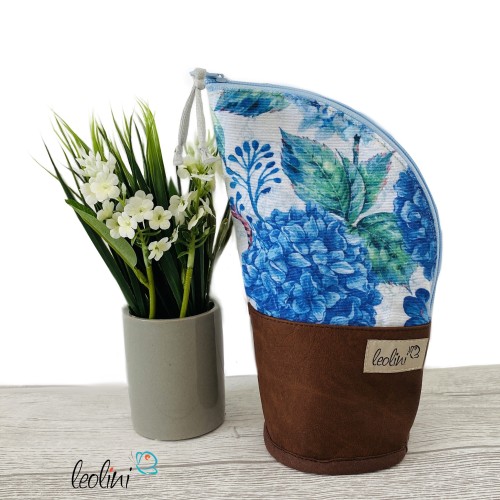 Stehende Stiftetasche Leo | Federpennal Schminktasche HORTENSIEN | Lederimitat Leolini - 7