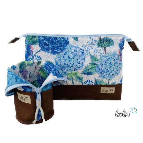 Stehende Stiftetasche Leo | Federpennal Schminktasche HORTENSIEN | Lederimitat Leolini - 10