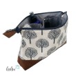 Große Kosmetiktasche | Kulturbeutel mit vielen Fächern LEBENSBAUMN | Handarbeit von Leolini  - 3