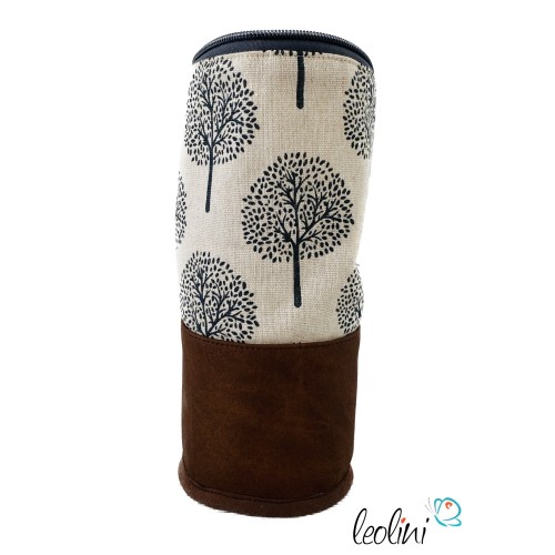 Stehende Stiftetasche Leo | Federpennal Schminktasche LEBENSBAUM | Lederimitat Leolini - 6
