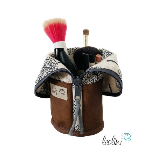 Stehende Stiftetasche Leo | Federpennal Schminktasche LEBENSBAUM | Lederimitat Leolini - 7