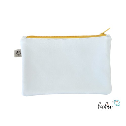 Allzwecktasche Schminktasche Blume des Lebens PERSONALISIERBAR | GELB | Zipptasche Leolini - 4