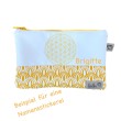 Allzwecktasche Schminktasche Blume des Lebens PERSONALISIERBAR | GELB | Zipptasche Leolini - 2