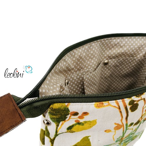 Große Kosmetiktasche | Kulturbeutel mit vielen Fächern WIESE | Handarbeit von Leolini  - 4