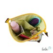 Große Kosmetiktasche | Kulturbeutel mit vielen Fächern SONNENBLUMEN | Handarbeit von Leolini  - 2