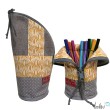 Stehende Stiftetasche Leo | Federpennal Ornamente senf Leolini - 1