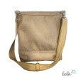 Foldover Tasche mit BLUME DES LEBENS Stickerei beige gold und ROST | mit Außenfach Leolini - 3
