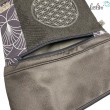 Foldover Tasche mit BLUME DES LEBENS Stickerei grau GRAFIKMUSTER | mit Außenfach Leolini - 3