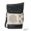 Foldover Tasche mit Blume des Lebens Stickerei und Lebensbaum in schwarz | mit Außenfach Leolini - 2