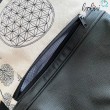 Foldover Tasche mit Blume des Lebens Stickerei und Lebensbaum in schwarz | mit Außenfach Leolini - 4