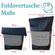 Foldover Tasche mit Blume des Lebens Stickerei mit Pusteblume | Grau | mit Außenfach Leolini - 8
