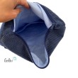 Foldover Tasche aus CORD mit Pusteblume Stickerei |Cordtasche in Jeansblau | mit Außenfach Leolini - 4