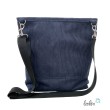 Foldover Tasche aus CORD mit Pusteblume Stickerei |Cordtasche in Jeansblau | mit Außenfach Leolini - 6