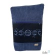 Foldover Tasche aus CORD mit MONDPHASEN Stickerei | Cordtasche in Jeansblau | mit Außenfach Leolini - 2