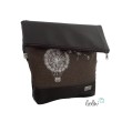 Foldover Tasche mit Pusteblumen Stickerei | Mokka | mit Außenfach Leolini - 5