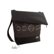 Foldover Tasche mit Mondphasen Stickerei | Mokka | mit Außenfach Leolini - 4