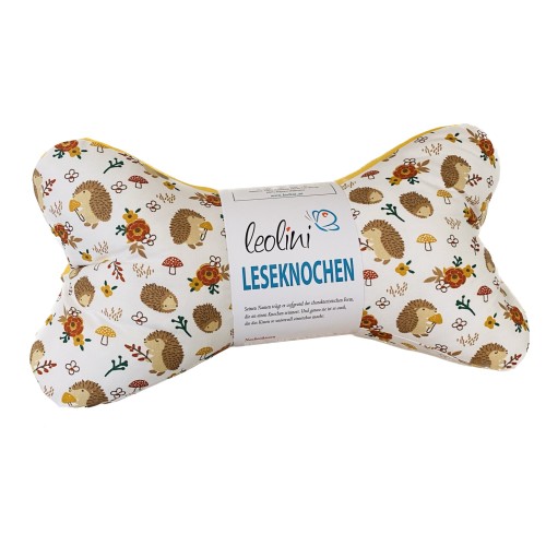 Leseknochen personalisierbar | Nackenkissen IGEL & WALD | handgemacht von Leolini Leolini - 5