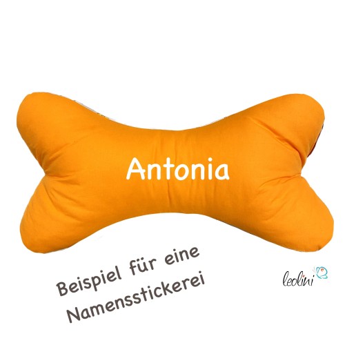 Leseknochen personalisierbar | Nackenkissen TIERPARADE GRAU | handgemacht von Leolini Leolini - 3