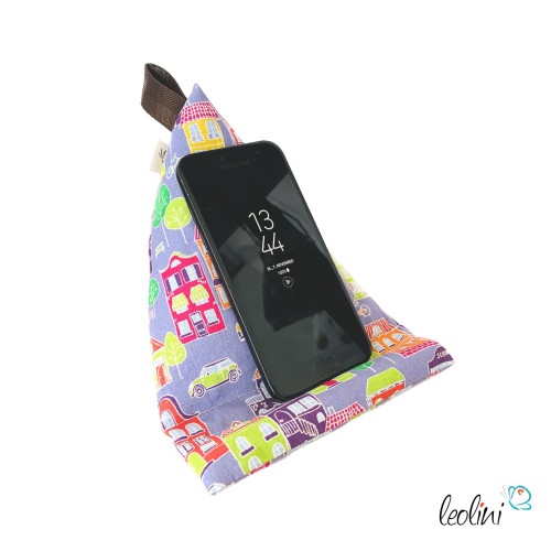 Handysitzsack | CITY aus Baumwolle | Smartphonekissen | Stützkissen für Smartphone und Tablet  - 1