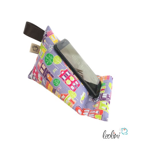 Handysitzsack | CITY aus Baumwolle | Smartphonekissen | Stützkissen für Smartphone und Tablet  - 4