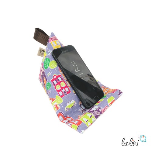 Handysitzsack | CITY aus Baumwolle | Smartphonekissen | Stützkissen für Smartphone und Tablet  - 6